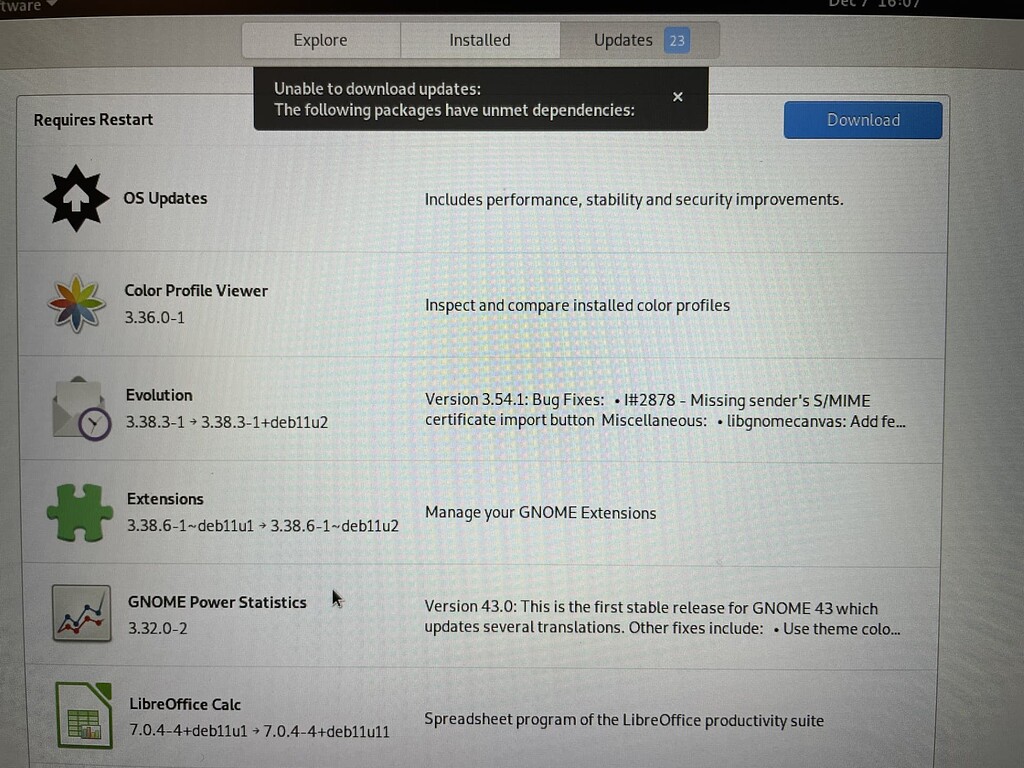 Zimaboard - Cannot Update Due to Unmet Discrepancies
