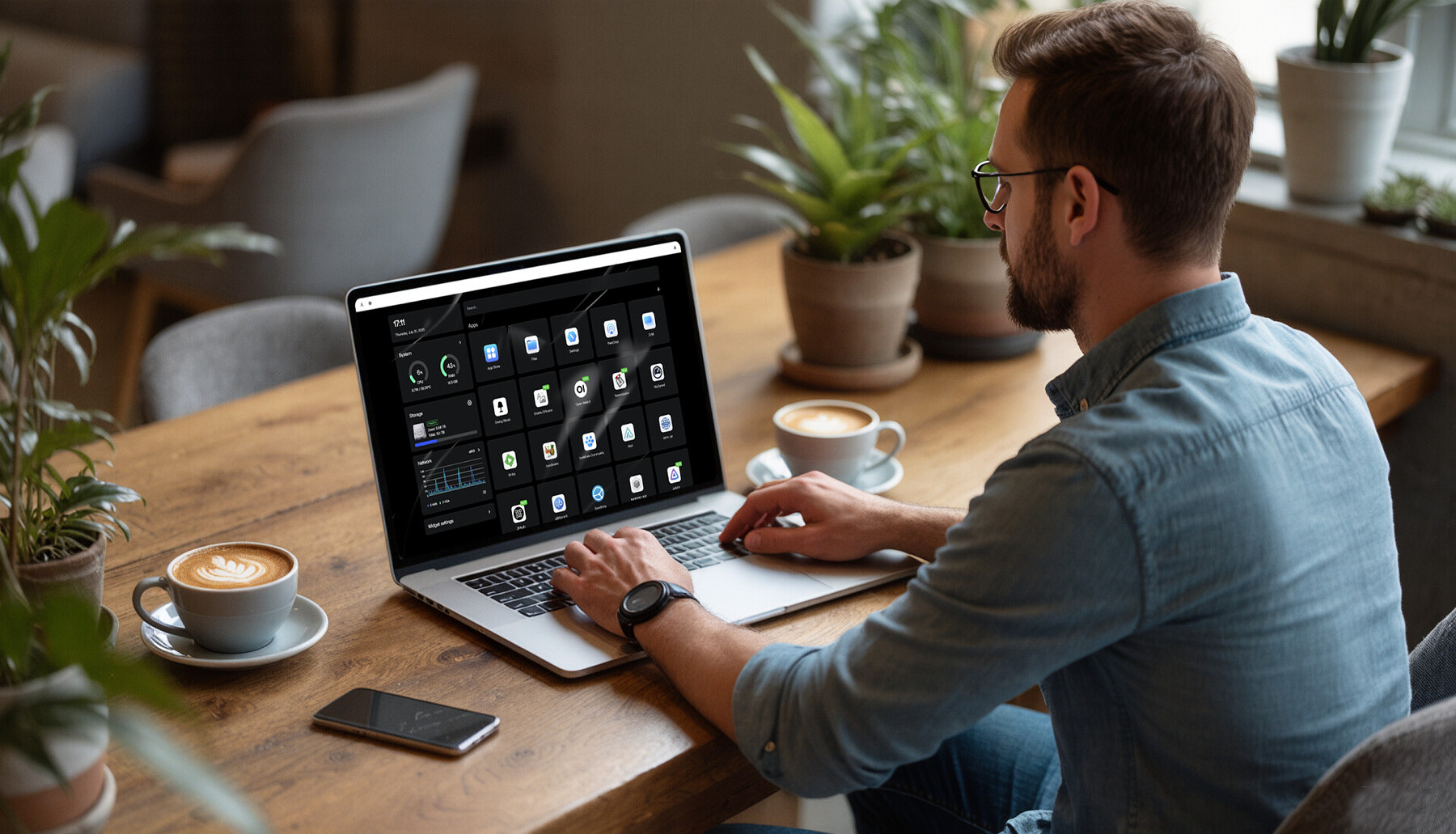 A user sits to ZimaOS dashboard.