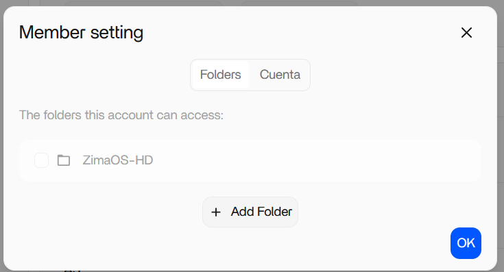 problema al compartir carpeta
